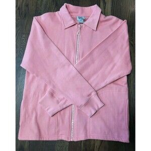 Isaac's Designs Coral Crystal Zipper Basic Jacket SW1003 Women's S